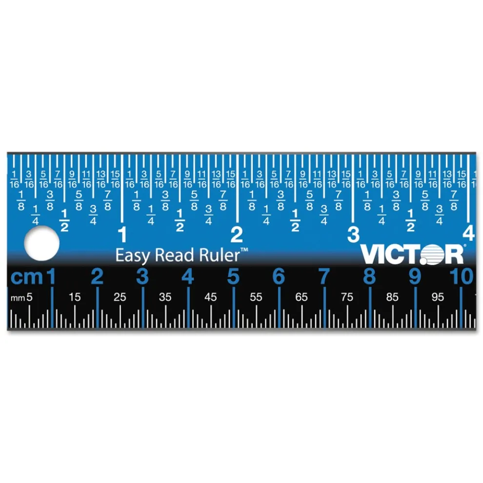Victor Easy Read 18.25 in. Long Standard/Metric Stainless Steel Ruler - Blue