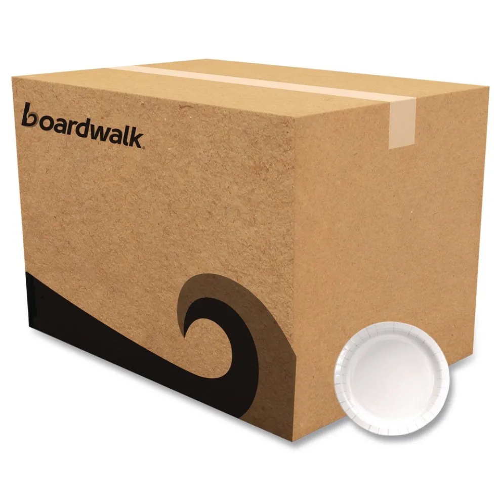 Boardwalk CP9B1008125A 9 in. Diameter Paper Dinnerware Plate - White (1000/Carton)