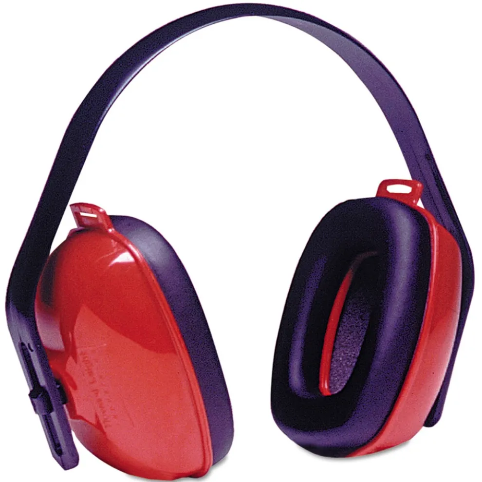 Howard Leight by Honeywell QM24Plus 25 dB NR Three-Position Earmuffs - Red/Black