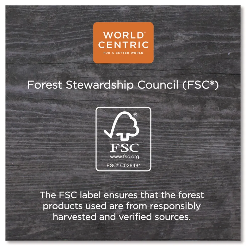 World Centric 7.5 in. x 10 in. x 3.25 in. Leaf Design Paper Fiber Container Sleeves - Natural (800/Carton)