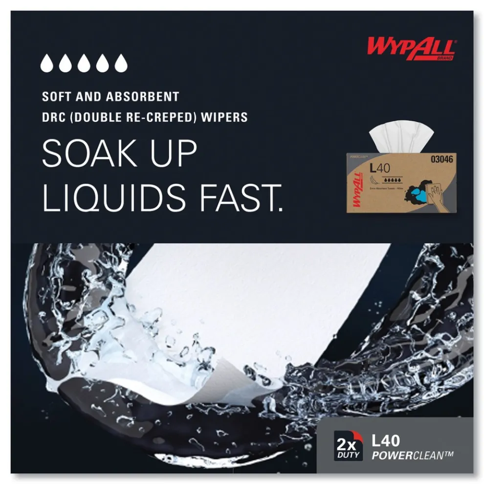 WypAll 10.8 in. x 10 in. POP-UP Box L40 Towels - White (810/Carton)
