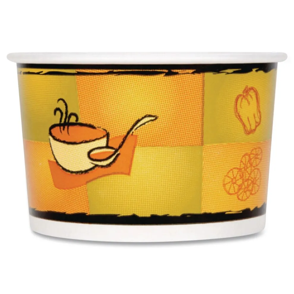 Chinet 70408 8 oz. - 10 oz. Streetside Paper Food Container with Plastic Lid (250/Carton)