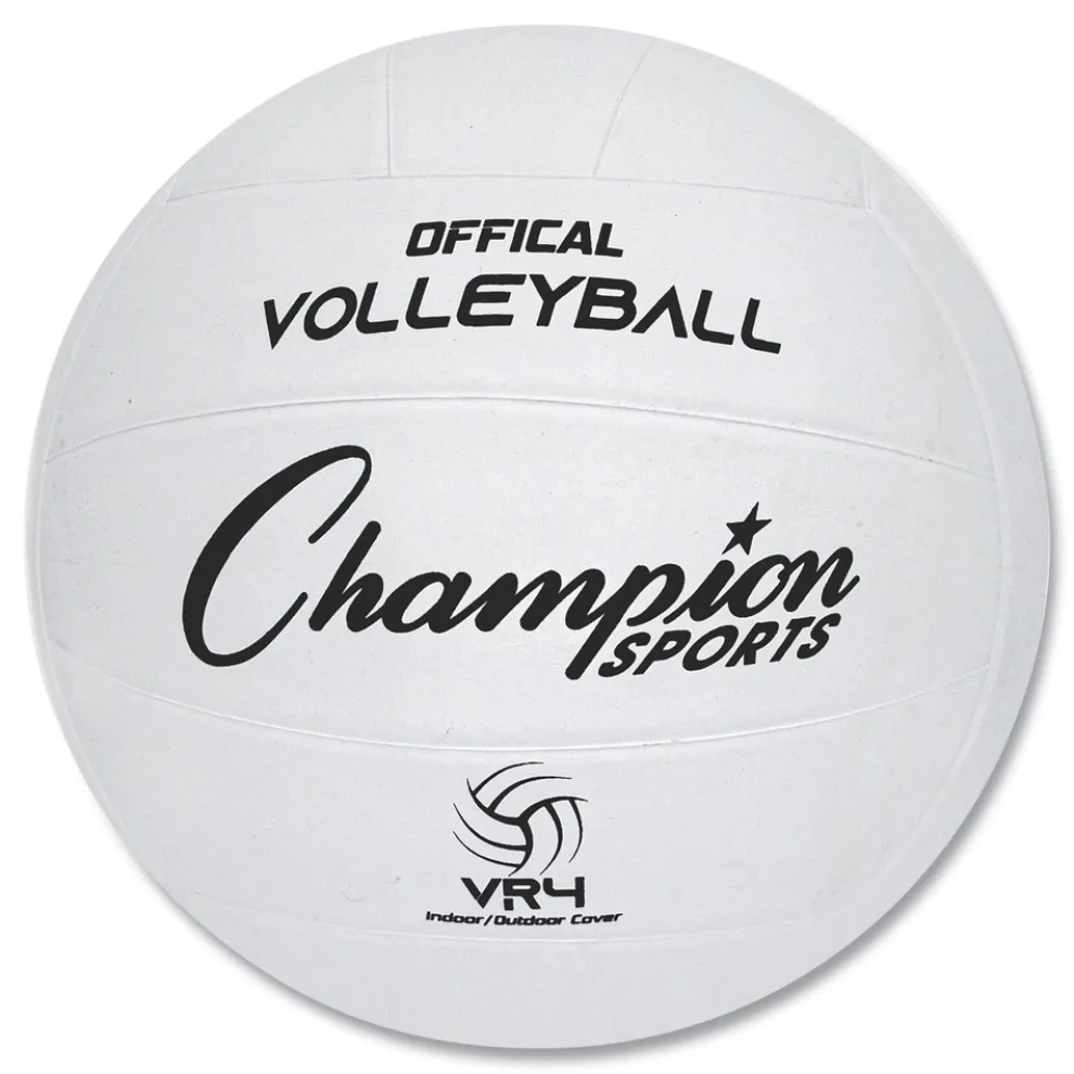 Champion Sports Official Size Rubber Volleyball - White