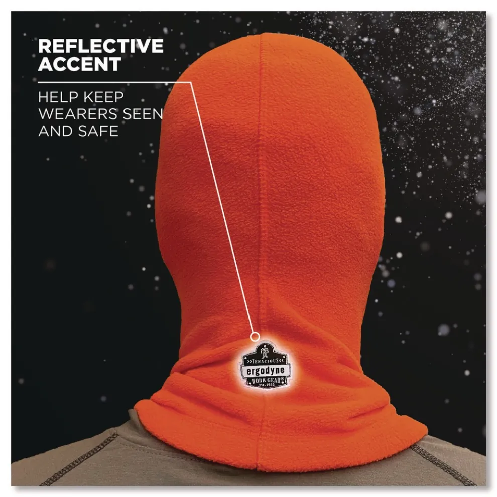 Ergodyne N-Ferno 6821 One Size Fits Most Fleece Balaclava Face Mask - Orange