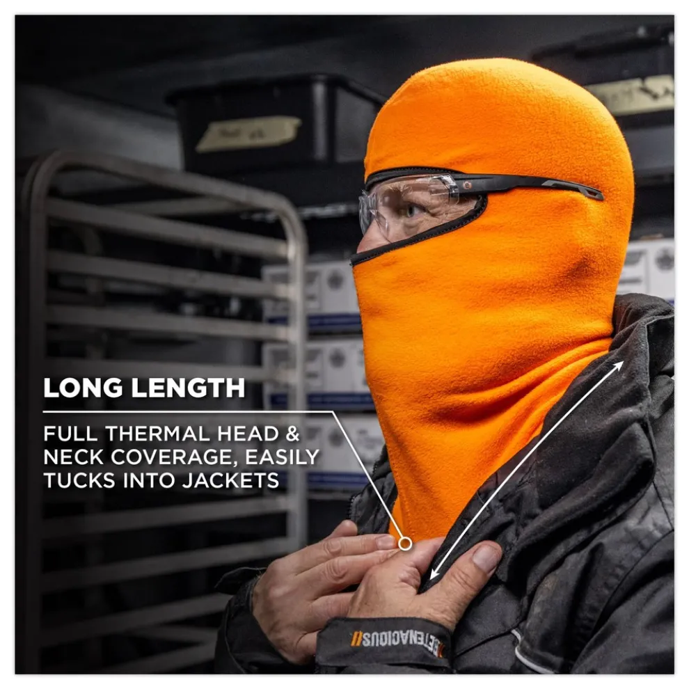 Ergodyne N-Ferno 6821 One Size Fits Most Fleece Balaclava Face Mask - Orange